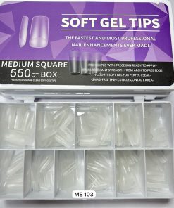 UÑAS SOFT GEL MEDIUM SQUARE 550 UNID - MS-103