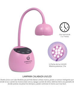LAMPARA FLOR DE LOTO (PARA UÑAS SOFT GEL) CHERIMOYA 27W-INS1660