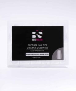 BSnails Tips Soft Gel - COFFIN MEDIUM 504 PCS- INS5002