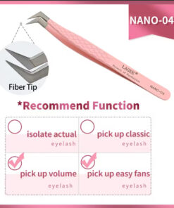 PINZA MEGAVOLUMEN CON PUNTA DE FIBRA O NANOTECNOLOGÍA PARA EXTENSIONES DE PESTAÑAS- INS2064