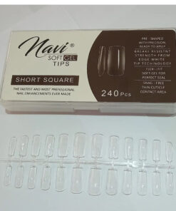 240 UÑAS SOFT GEL NAVI SHORT SQUARE (CUADRADAS)- INS2068