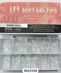 UÑAS SOFT GEL SHORT OVAL 550 UNID -INS3109