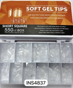 550 UÑAS SOFT GEL SHORT SQUARE CON PRELIMADO - INS4837