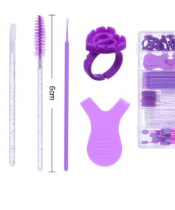 CAJA DE INSUMOS PARA LIFTING Y EXTENSIONES DE PESTAÑAS (CEPILLO AUXILIAR / BROCHA APLICADORA / GOUPILLONES  / MICROLIPS / MICROAPLICADORES ) - REF 13371