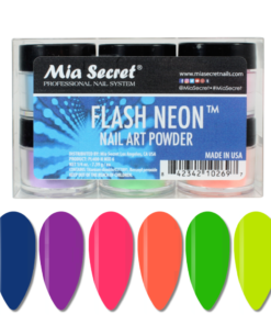 COLECCION POLVOS ACRILICOS FLASH NEON  MIA SECRET - INS4877