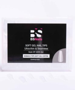 BSnails Tips Soft Gel - COFFIN LONG 504 PCS- INS5004
