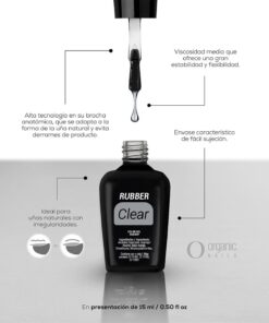 BASE RUBBER CLEAR 15ML ORGANIC - INS4893