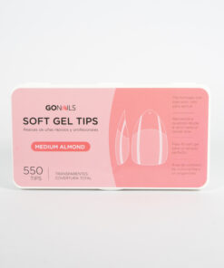GO NAILS SOFT GEL TIPS - MEDIUM ALMOND (PRE-LIMADOS) (550 UNIDADES)  - INS4641