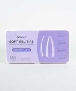 GO NAILS SOFT GEL TIPS - MEDIUM STILETTO (550 UNIDADES) - INS4640