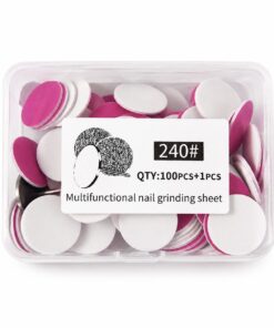 100 LIJAS PARA FRESA DE PEDICURE (LIJA REPUESTO PODODISC CAJA TRANSP LIJAS ROSA) #240 - INS1922