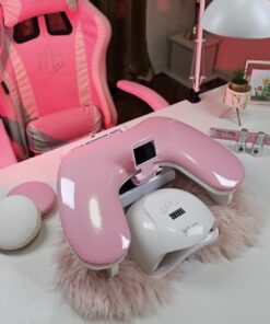 POSA MANOS ANATOMICO CON PORTA CELULAR (PLASTIFICADO) COLOR ROSA- INS5618